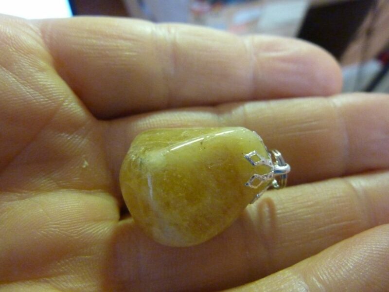 PENDENTIF HELIODORE GEMME 10 FOIS +PUISSANT QUE LA CITRINE! ref 6972