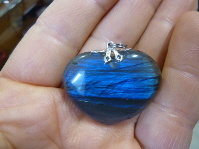 Pendentif coeur labradorite 15,2 gr ref 3200
