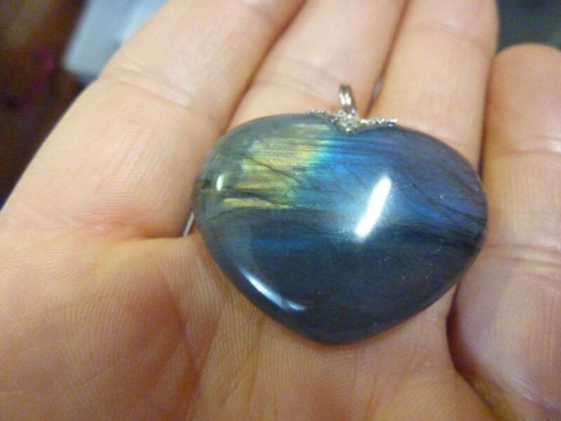 Pendentif coeur labradorite 15,2 gr ref 3200