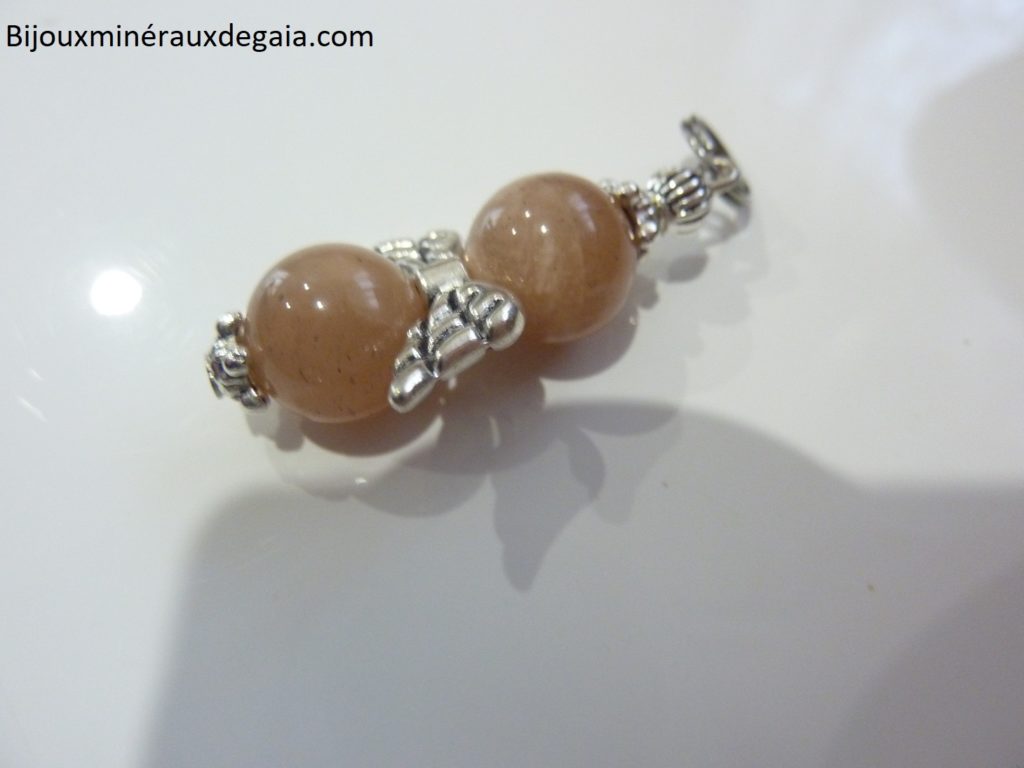 Pendentif pierre de soleil ange-Perles rondes 10 mm
