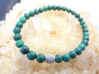 Bracelet Malachite - Perles rondes 6 mm