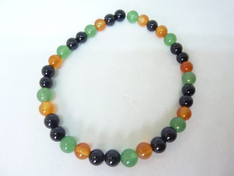 Bracelet Tourmaline noire,cornaline,aventure verte