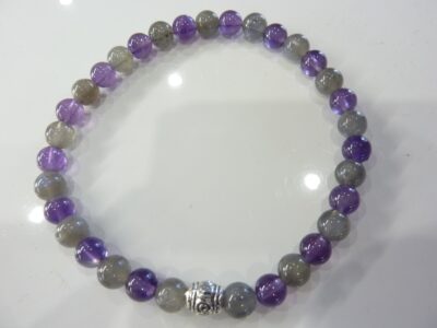Bracelet améthyste-labradorite Paix et protection
