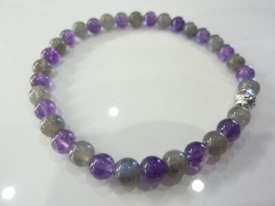Bracelet améthyste-labradorite Paix et protection