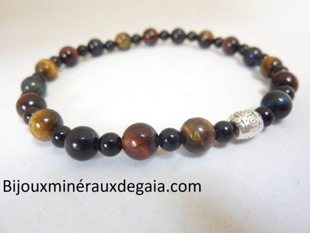 LOT DE 3 BRACELETS CYANITE DISTHENE LITHO-REIKI