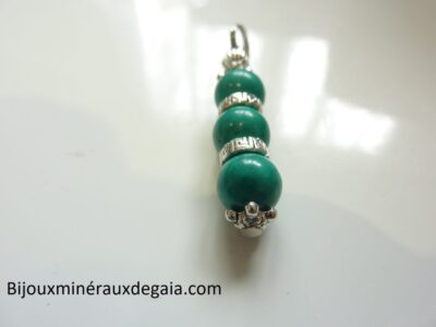 Pendentif Turquoise – Perles rondes 8 mm