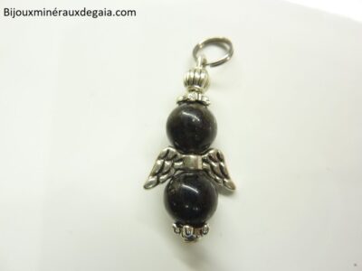 Pendentif Astrophyllite ange – Perles rondes 8 mm