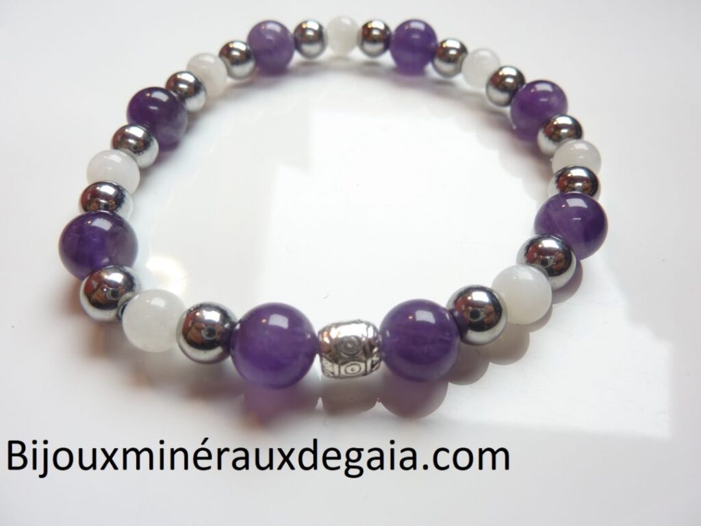 bracelet pierre de lune perle chips - Bracelet/Pierre de lune