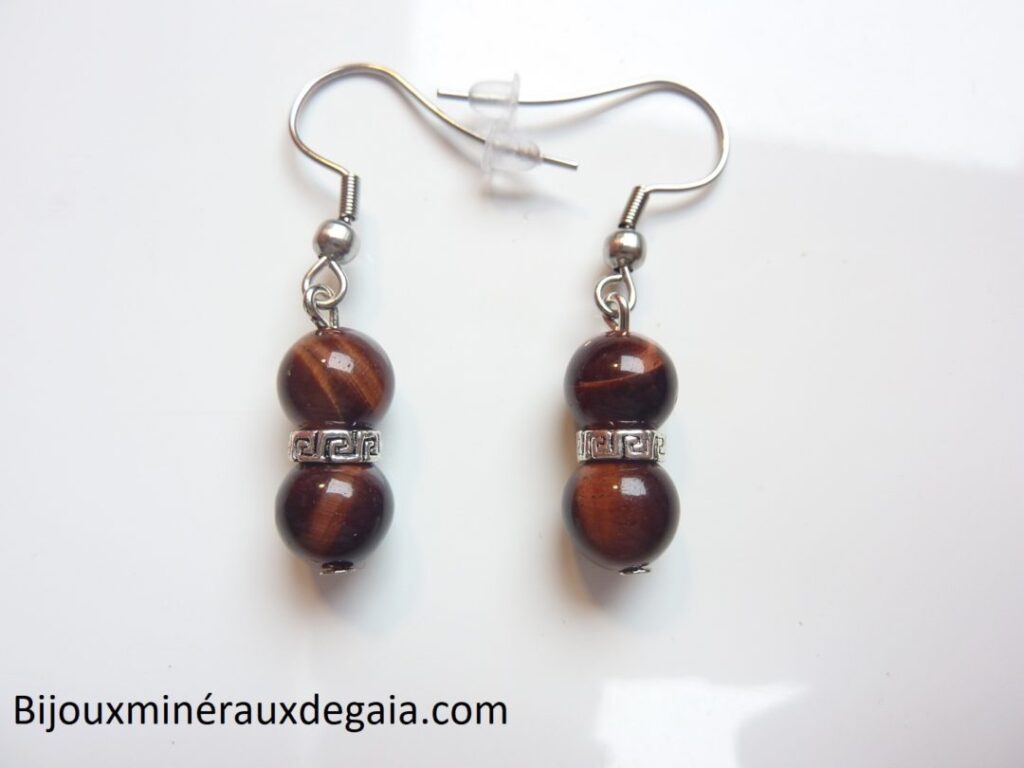 BOUCLES D’OREILLES OEIL DE TAUREAU 7,5 MM