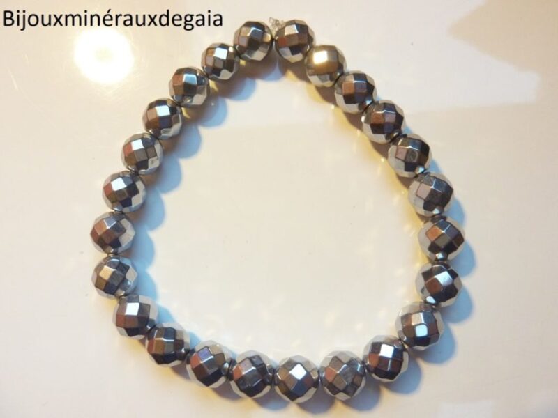 Bracelet Hématite - Perles rondes 8 mm