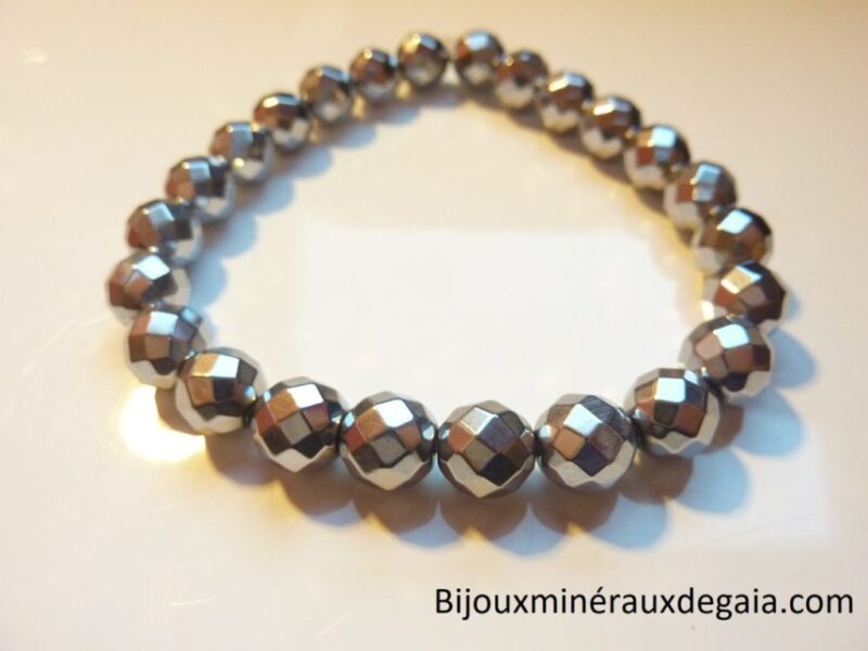 Bracelet Hématite - Perles rondes 8 mm