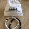 Bracelets Duo Toi et Moi Howlite-Pierre de lave