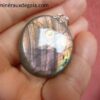 Pendentif Labradorite orange-violette Rare ! Poids 15,6 gr ref 8614
