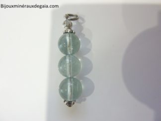 Pendentif Fluorite - Perles rondes 10 mm