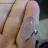 Bague quartz rose monture argent 925 taille 55 1/4 ref 3815