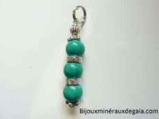 Pendentif Turquoise - Perles rondes 8 mm