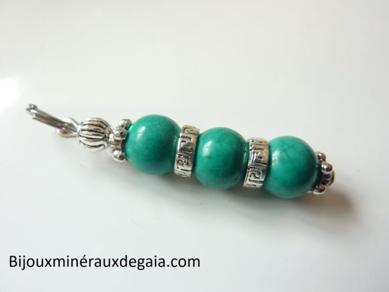 Pendentif Turquoise - Perles rondes 8 mm