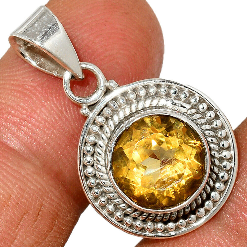 Pendentif citrine Monture argent 925 ref 4596