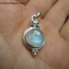 Pendentif Pierre de lune et iolite Monture argent 925 Ref 3528