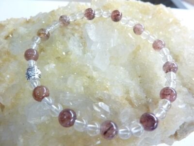 Bracelet Cacoxénite super seven - Quartz cristal de roche