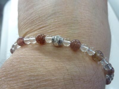 Bracelet Cacoxénite super seven - Quartz cristal de roche