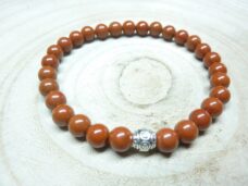 Bracelet Jaspe rouge - Perles 6 mm