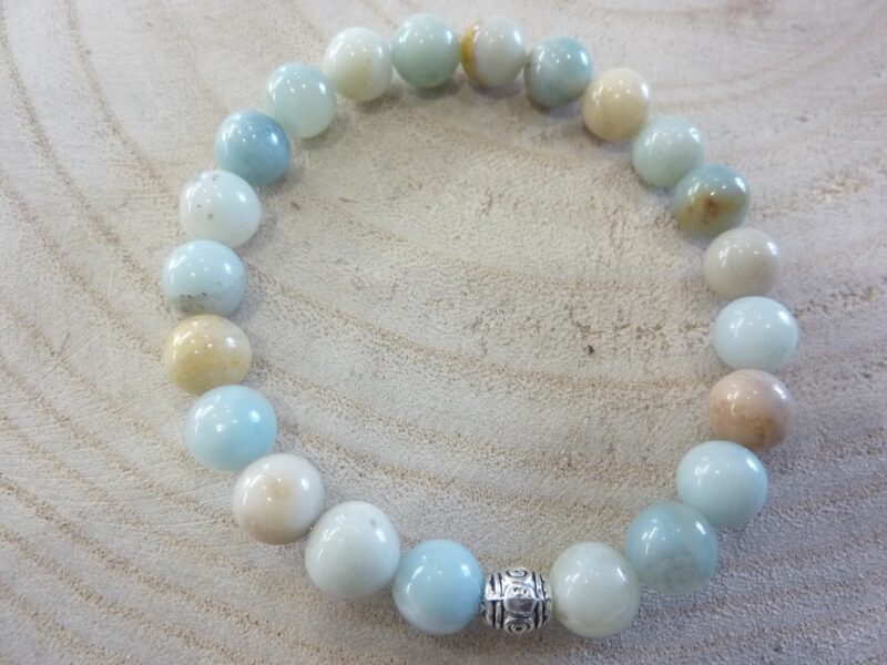 Bracelet Amazonite - Perles rondes 8 mm
