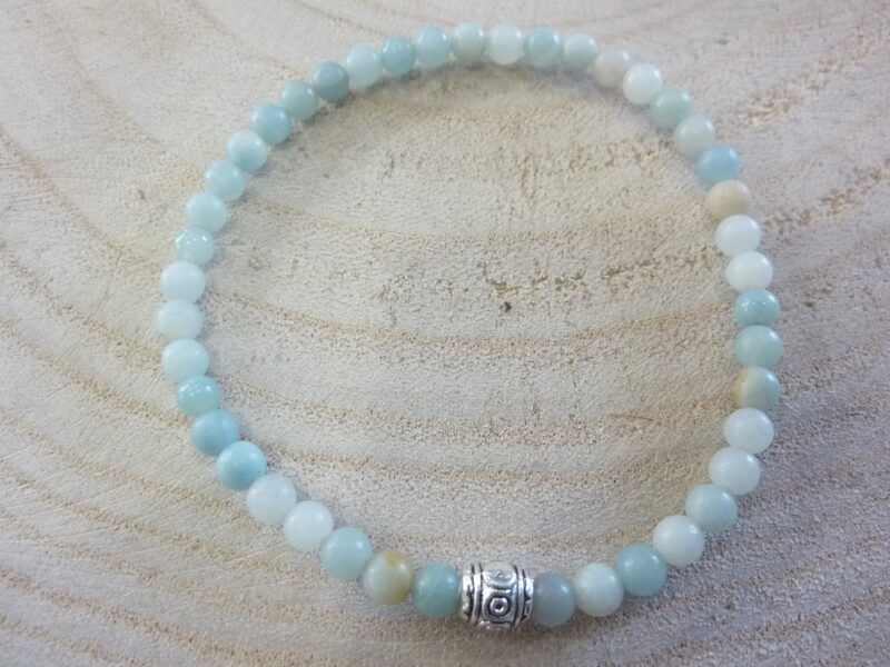 Bracelet Amazonite - Perles rondes 4 mm