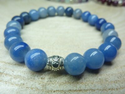 Bracelet Aventurine bleue - Perles rondes 8 mm