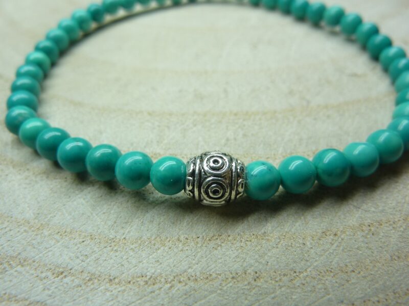 Bracelet Turquoise - Perles rondes 4 mm