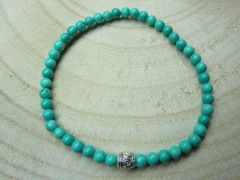 Bracelet Turquoise - Perles rondes 4 mm