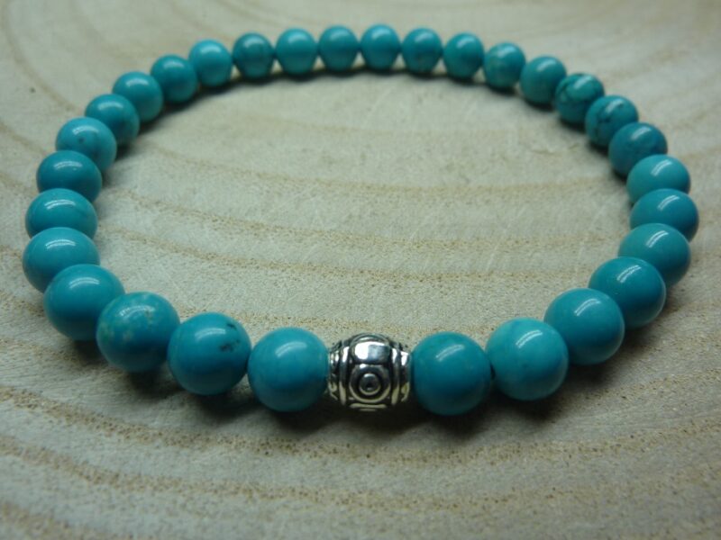 Bracelet Turquoise - Perles rondes 6 mm