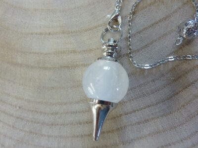 Pendule Quartz cristal de roche - Radiesthésie