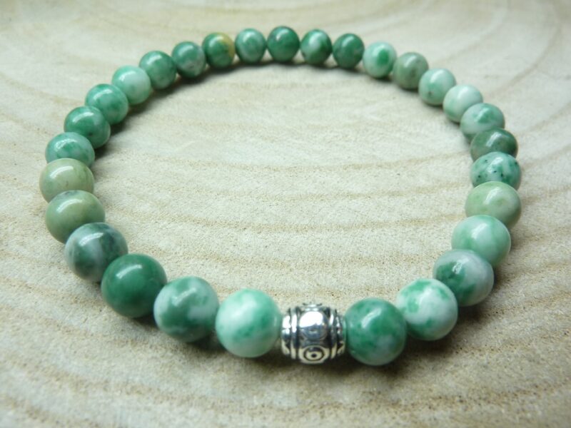 Bracelet Jade vert - Perles rondes 6 mm