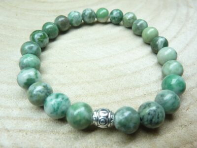 Bracelet Jade vert - Perles rondes 8 mm
