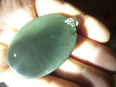 Pendentif Obsidiene oeil celeste ref 3627