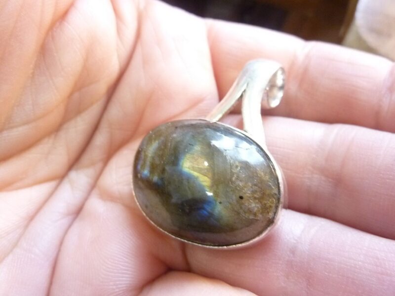 Pendentif labradorite Monture argent 925 ref 6966