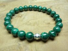 Bracelet Malachite – Perles rondes 8 mm