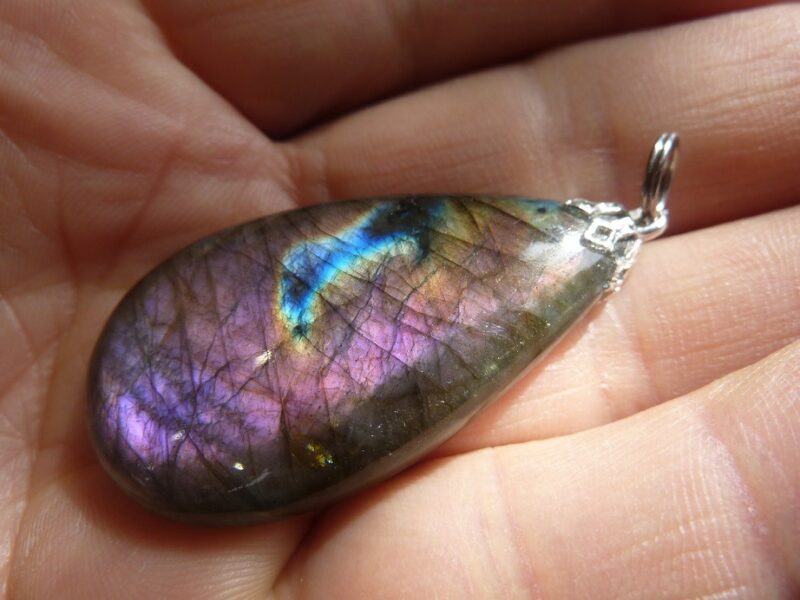 Pendentif Labradorite violet Rare ! ref 0947