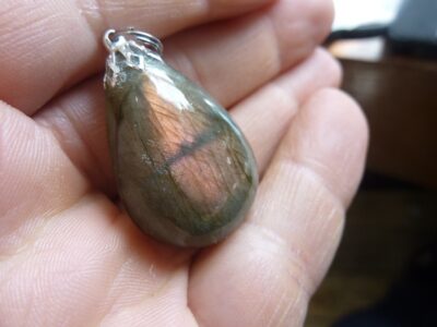 Pendentif Labradorite violet Rare ! ref 7129