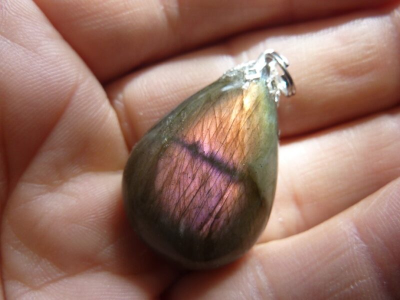 Pendentif Labradorite violet Rare ! ref 7129