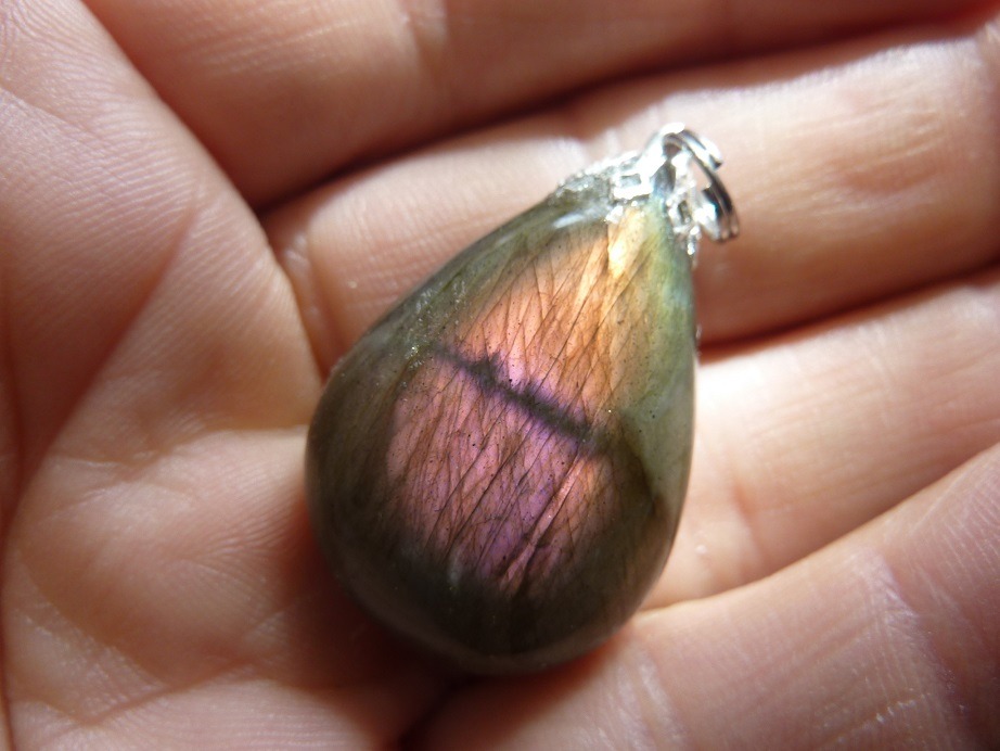 Pendentif Labradorite violet Rare ! ref 7129