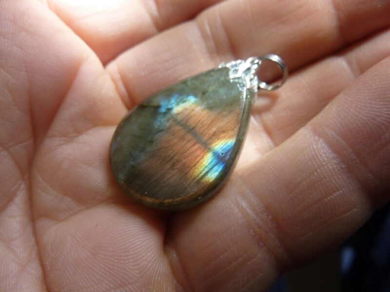 Pendentif Labradorite violet Rare ! ref 7129