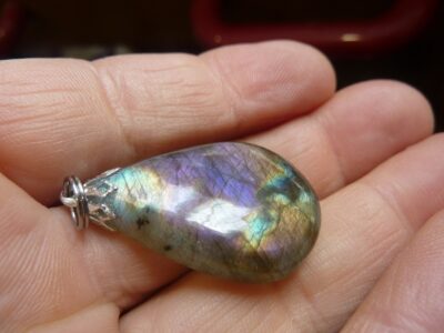 Pendentif Labradorite violet Rare ! ref 3388