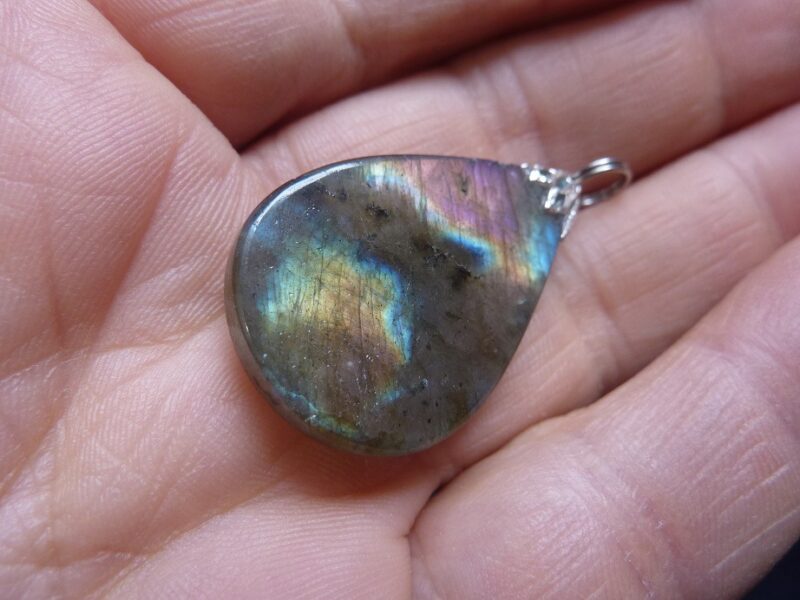 Pendentif Labradorite violet Rare ! ref 3388