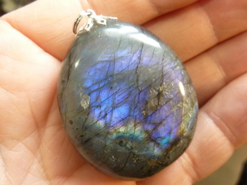 Pendentif Labradorite violet Rare ! ref 7487