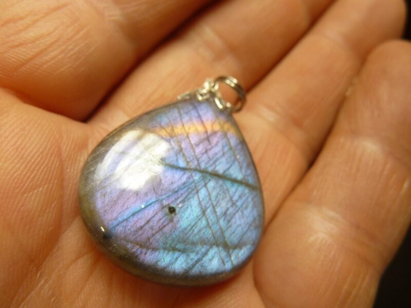 Pendentif Labradorite violet Rare ! ref 4125