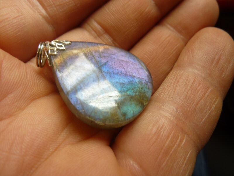 Pendentif Labradorite violet Rare ! ref 4125