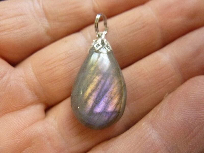Pendentif Labradorite violet Rare ! ref 1128