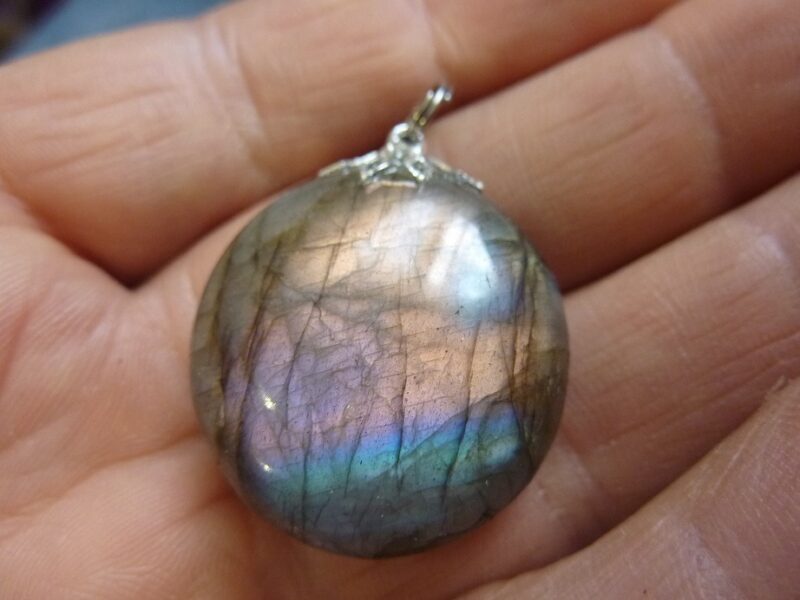Pendentif Labradorite violet Rare ! ref 4924
